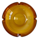 Amber vintage glass ashtray tray