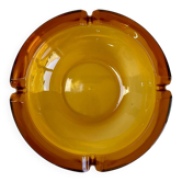 Vide poche cendrier verre ambre vintage