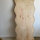 Zigzag rattan foot mirror H:182cm