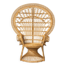 Peacock armchair "Emmanuelle style" in rattan