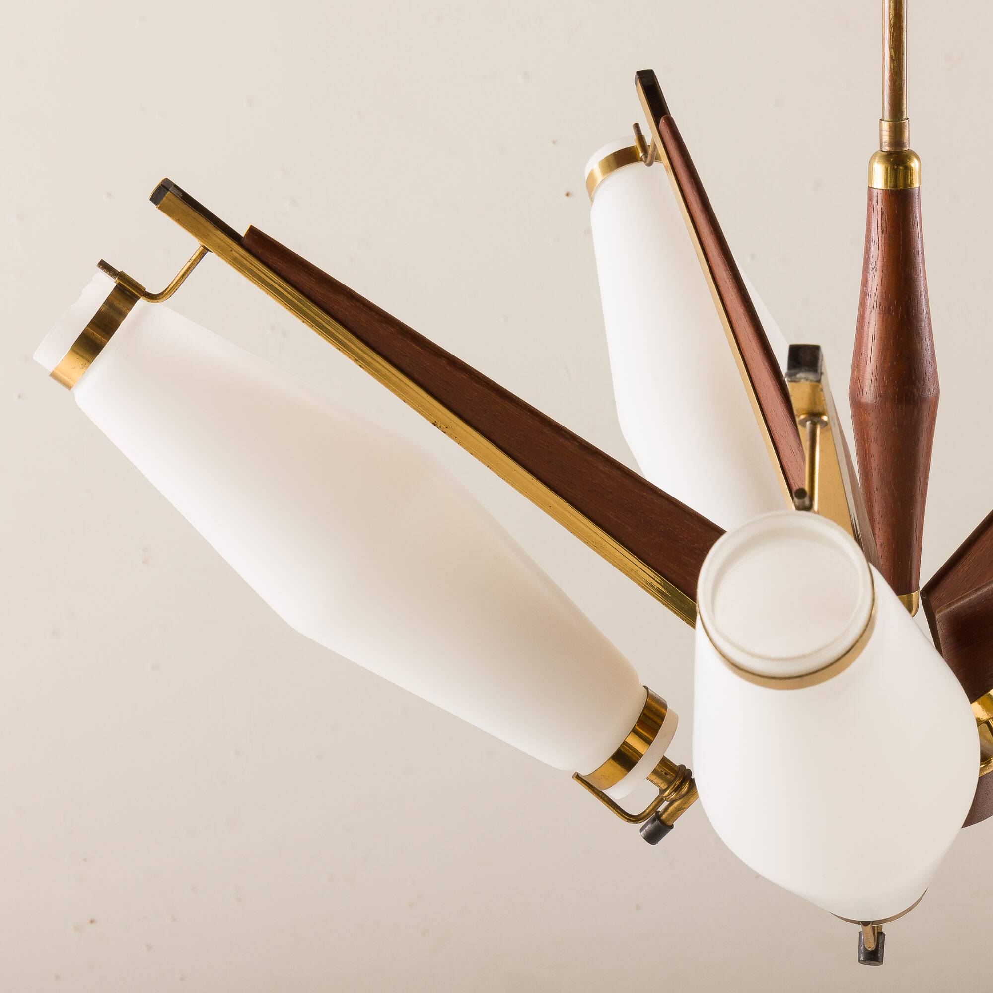 Italian mid century chandelier atr. to Stilux Milano, 1950s