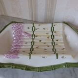 Kitsch earthenware asparagus serving dish