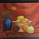 Oil painting on still life panel