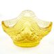 Art Deco jardiniere, lemon crystal, designed by R. Hlousek, Moser, Czechoslovakia, 1930s