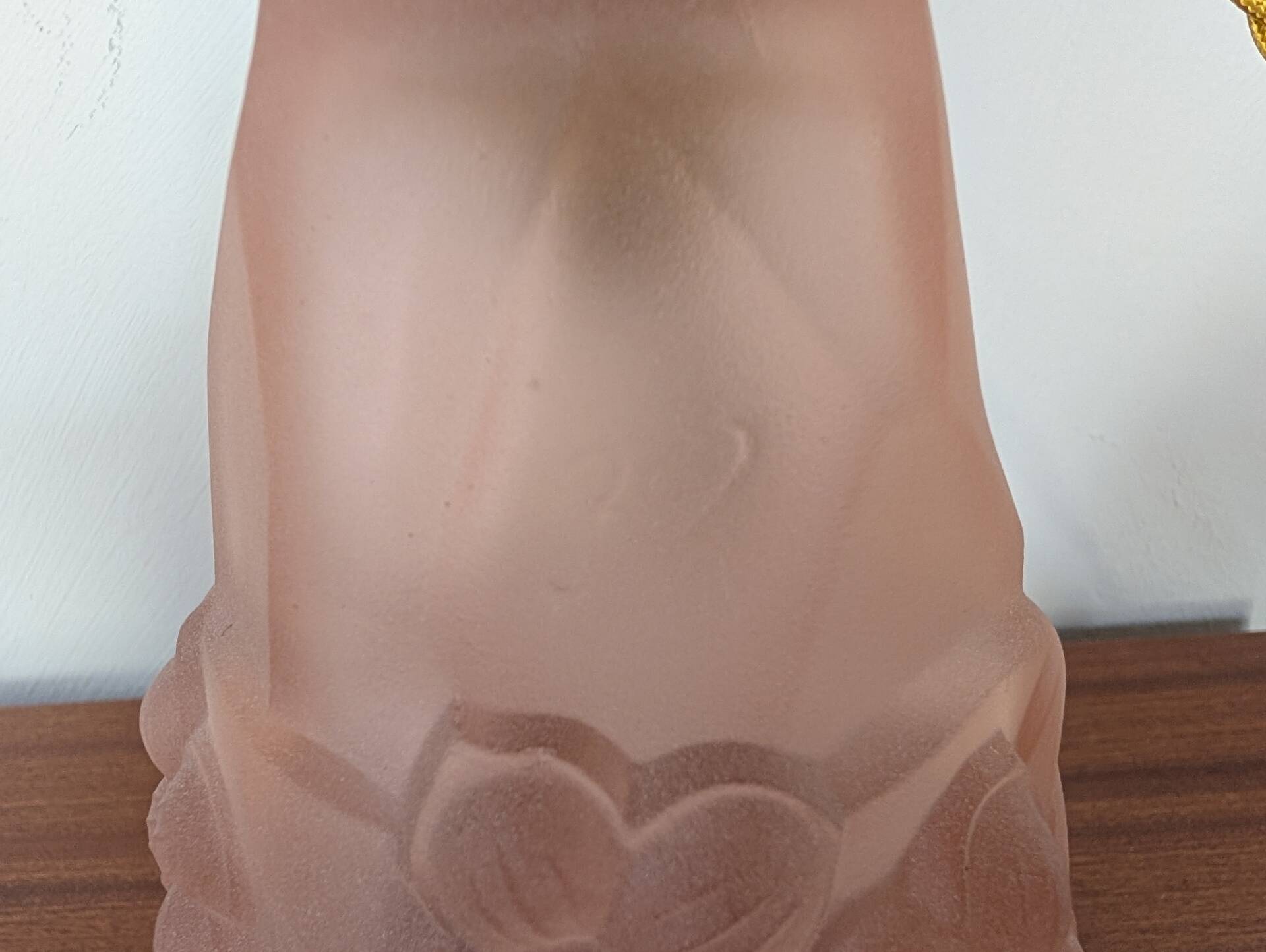 Art Deco pink glass tulip signed ROS / Degué – circa 1930-1940
