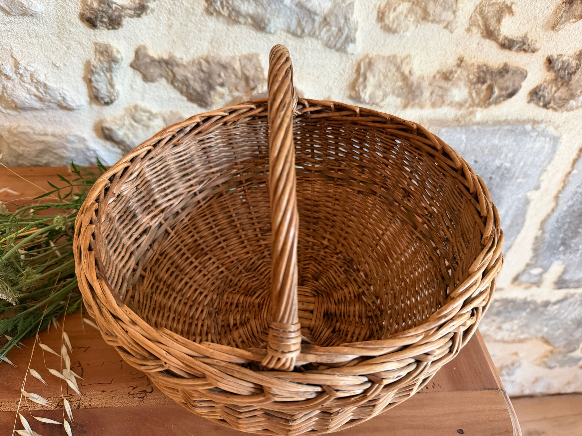 Vintage wicker basket