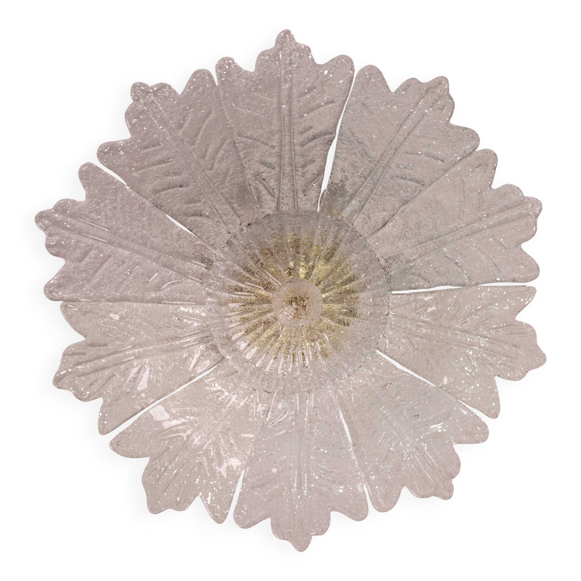 Palmetta, Italian Murano Glass Ceiling Light or Flush Mount, 1970s