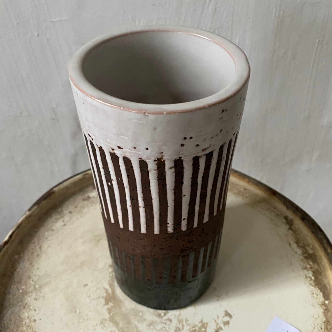 handmade ceramic vase from the 70s