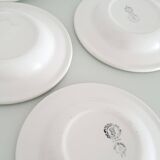 Lot de 6 assiettes creuses " oiseau de paradis " Sarreguemines