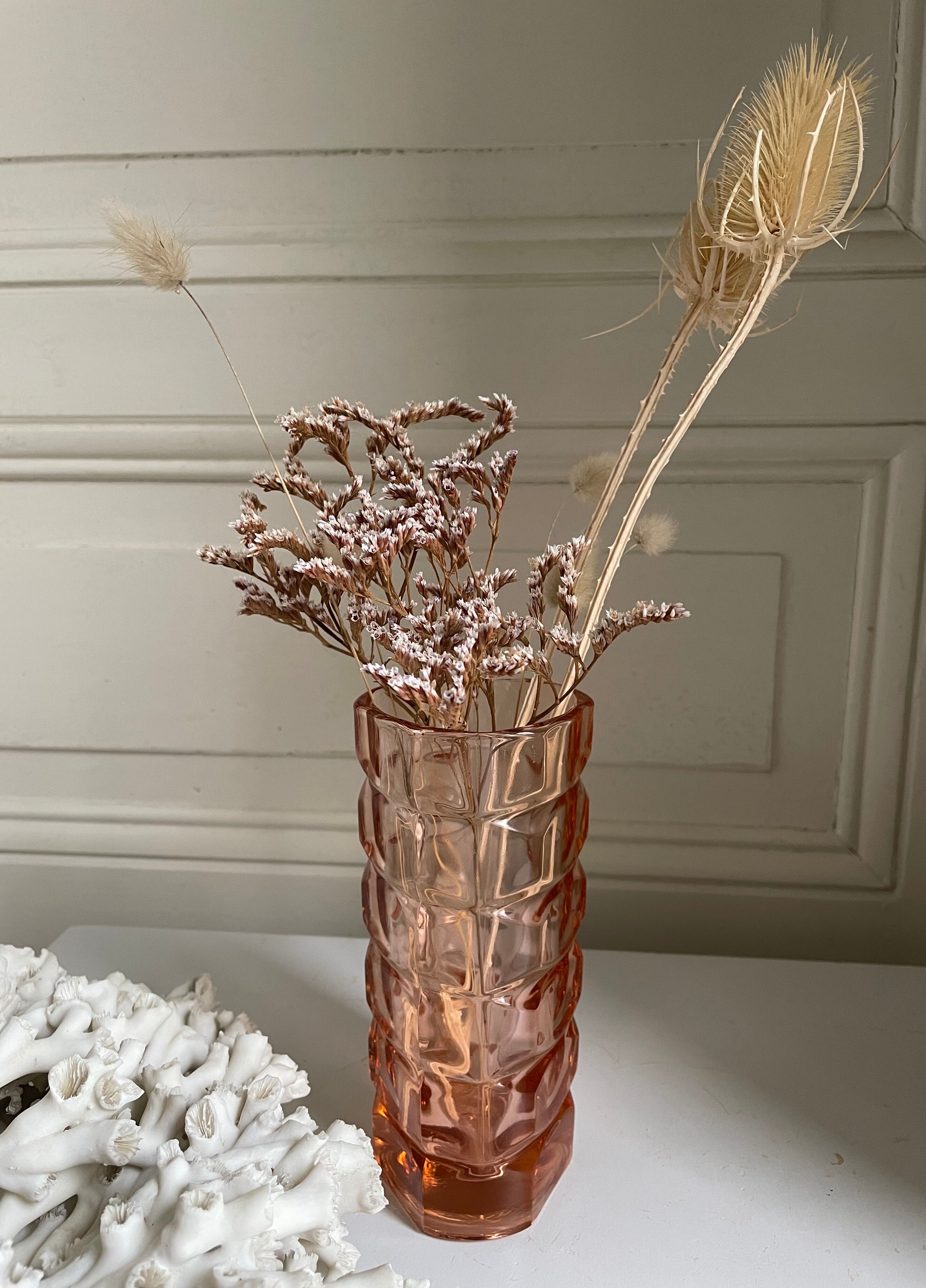 Rosaline moulded glass vase