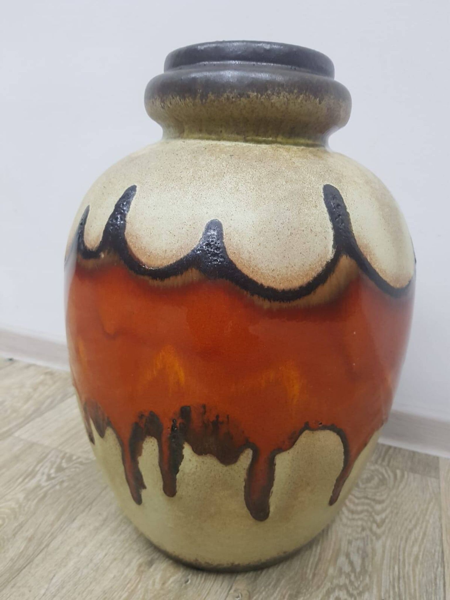 Vintage Scheurich ceramic vase, Germany, 1960s/1970s.