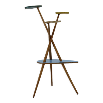 1960s Oak and Umakart Plant Stand ,Czechoslovakia