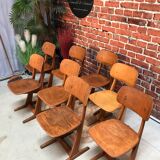 Chaises d'école style casala