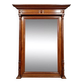 large Renaissance style oak mirror circa 1850