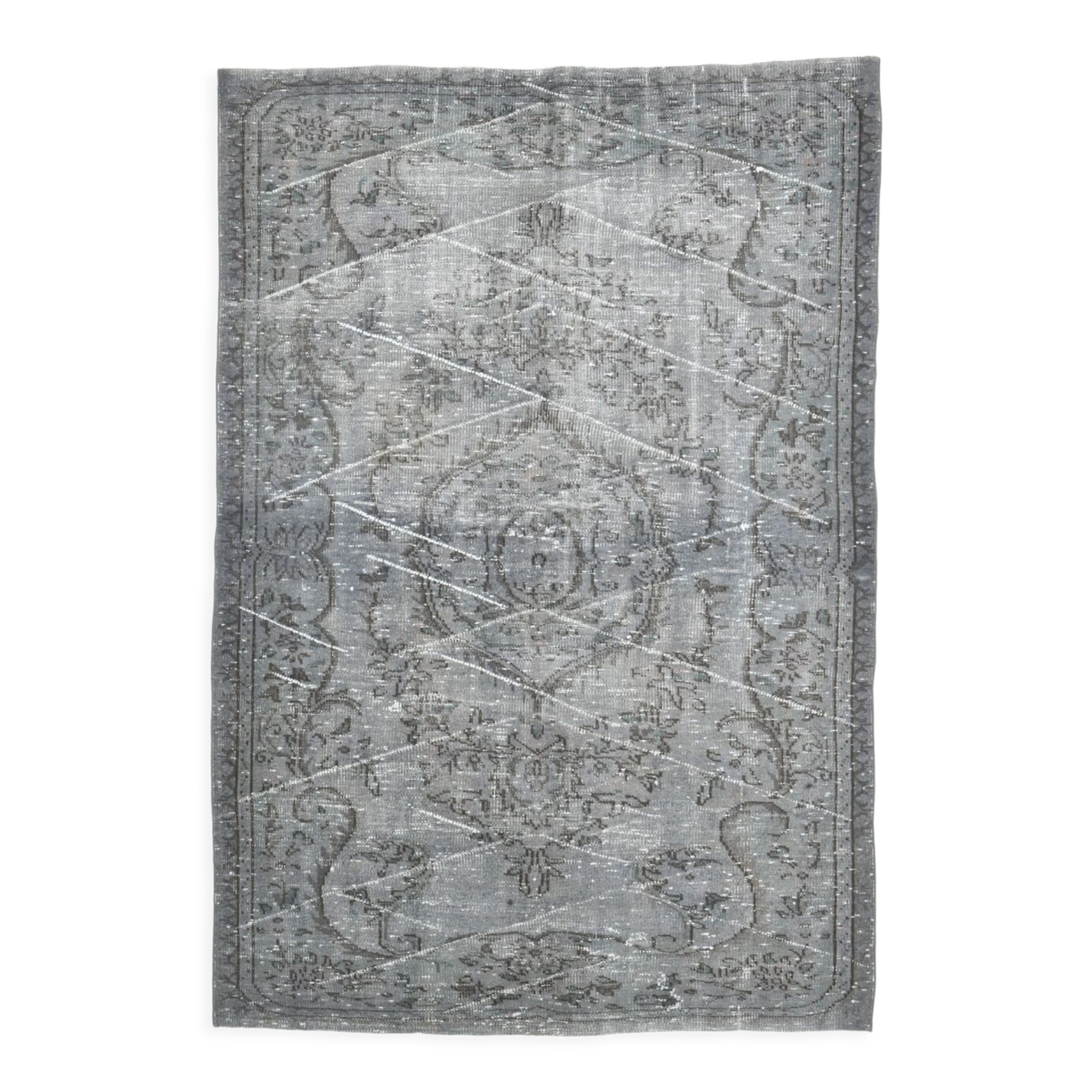 6x8 dark gray classic vintage rug,176x256cm