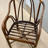 Fauteuil en rotin vintage (années 60)