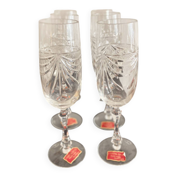 Lot de 6 verres à vin en cristal de Lorraine - modèle Gérard
