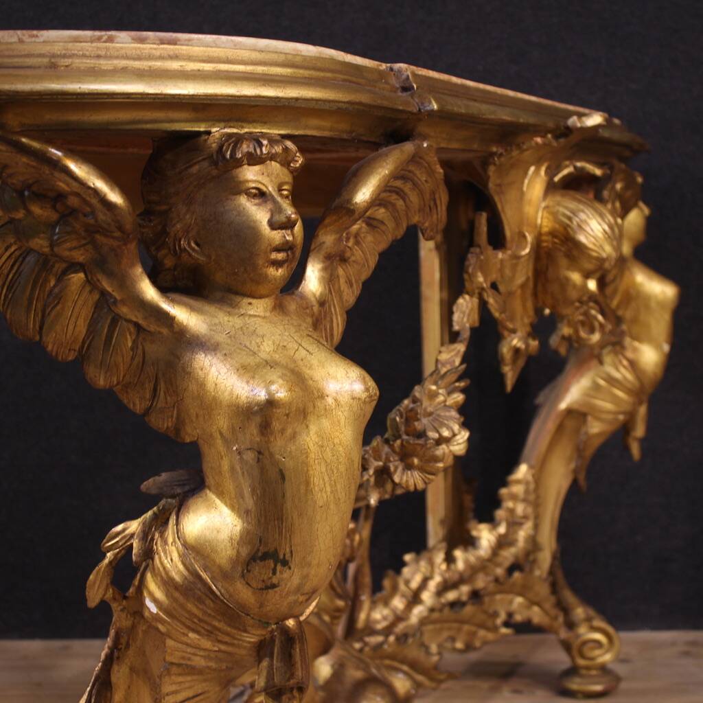 20th century gilded Italian console