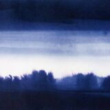 Blue landscape in ink 2