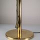 Monumental Valenti table lamp with fan palm leaf in bronze and brass, 1970s