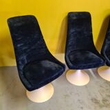 4 Space Age Swivel Dining Room Chairs From The 70s