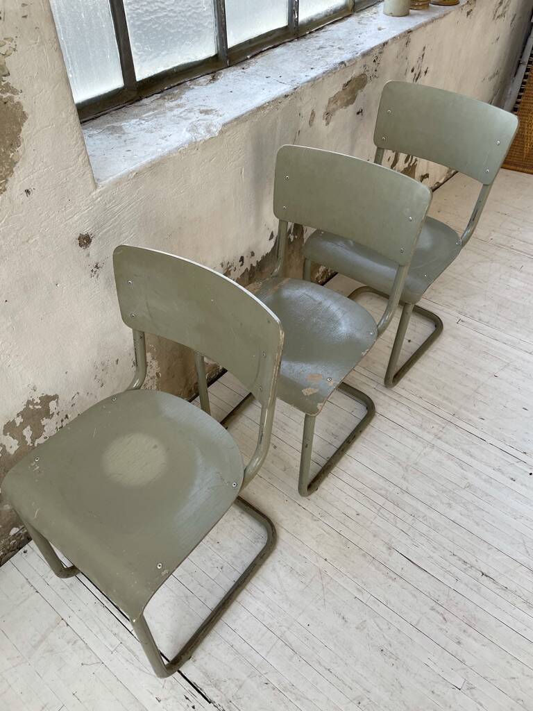 Trio of Tubax chairs 1950