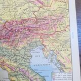 Old map of the Alps from 1928