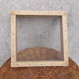 Old square wooden sieve