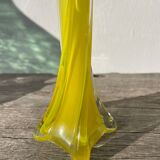 Murano yellow glass soliflore vase, 1960