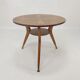 Italian wooden coffee table with brass feet 1960's