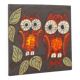 Wall decoration Owls in ceramic relief from the 60s / 70s