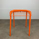 Tabouret Ikéa vintage modèle Vasteron fils d’acier orange, années 90