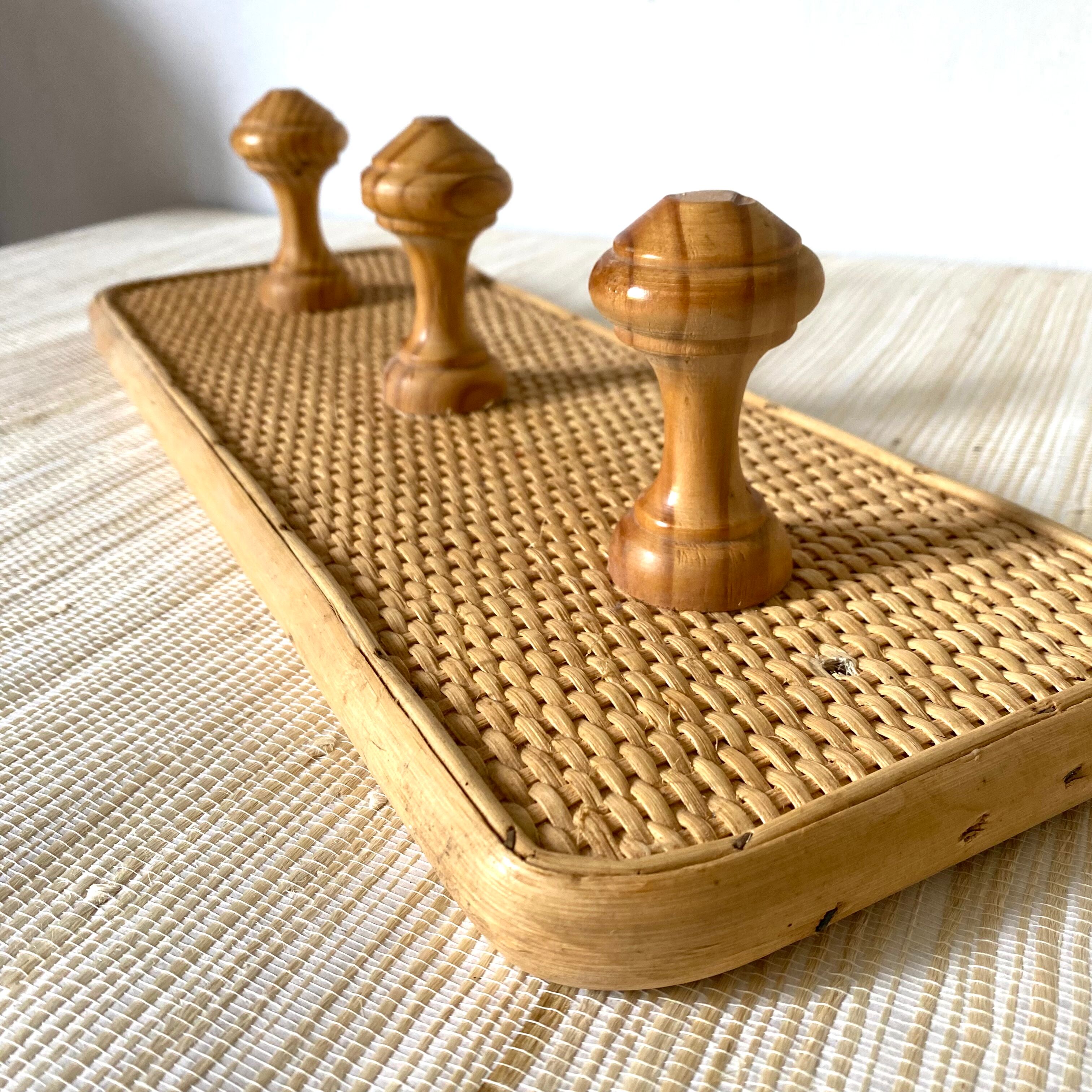 Rattan coat rack and canning