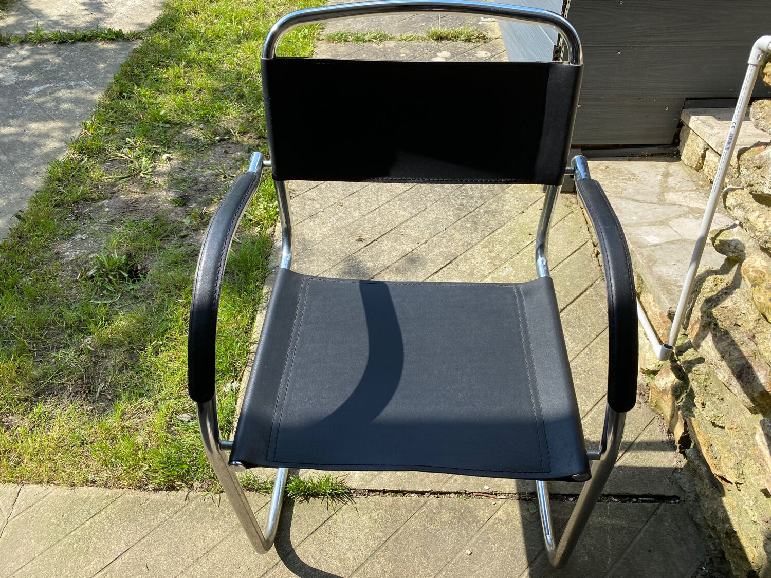 Leather and chrome chair