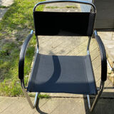 Leather and chrome chair