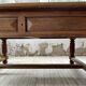Solid walnut farmhouse castle table 1900 XXL