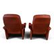 Pair of reclining lounge chairs DS 50 De Sede – Cognac Leather