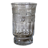 Vase en cristal taillé par A. Houillon (1885-1954)