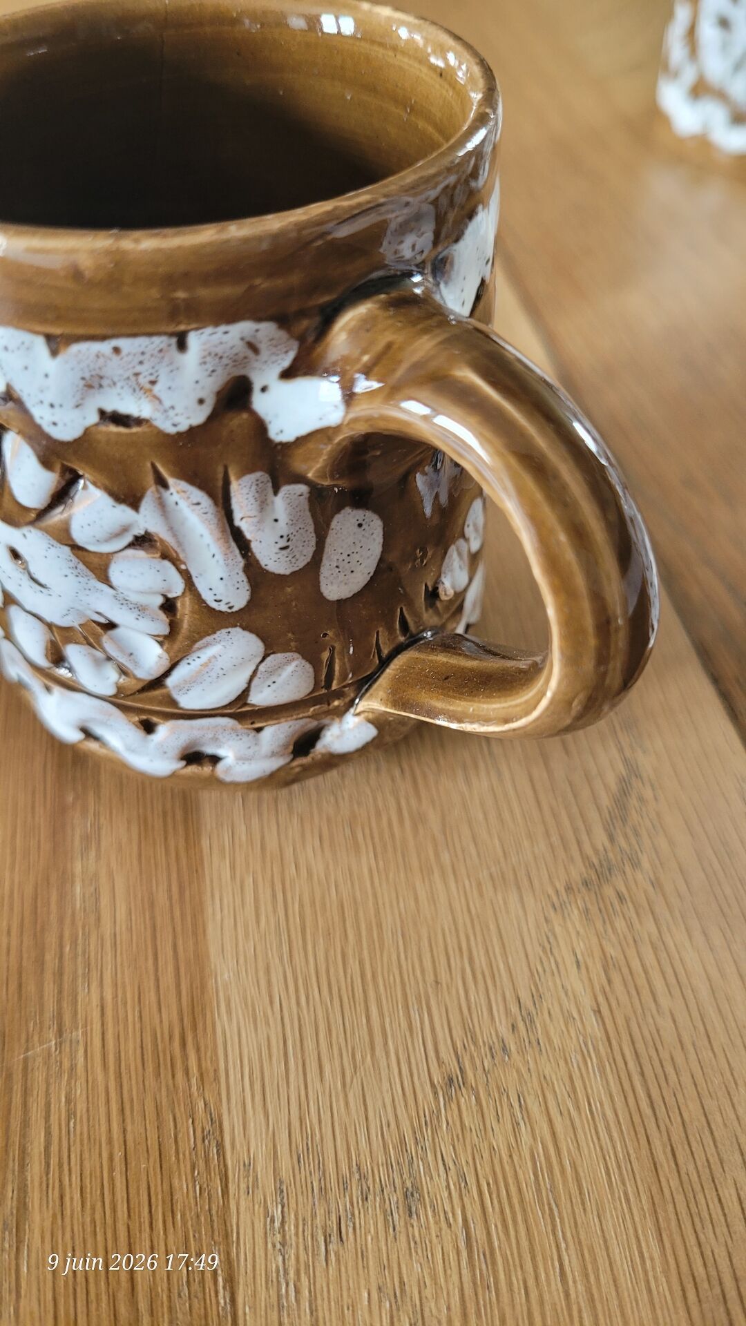 4 tasses à café en grès vintage