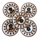 Boch La Louvière vintage dessert plates 1970 model Kimon.