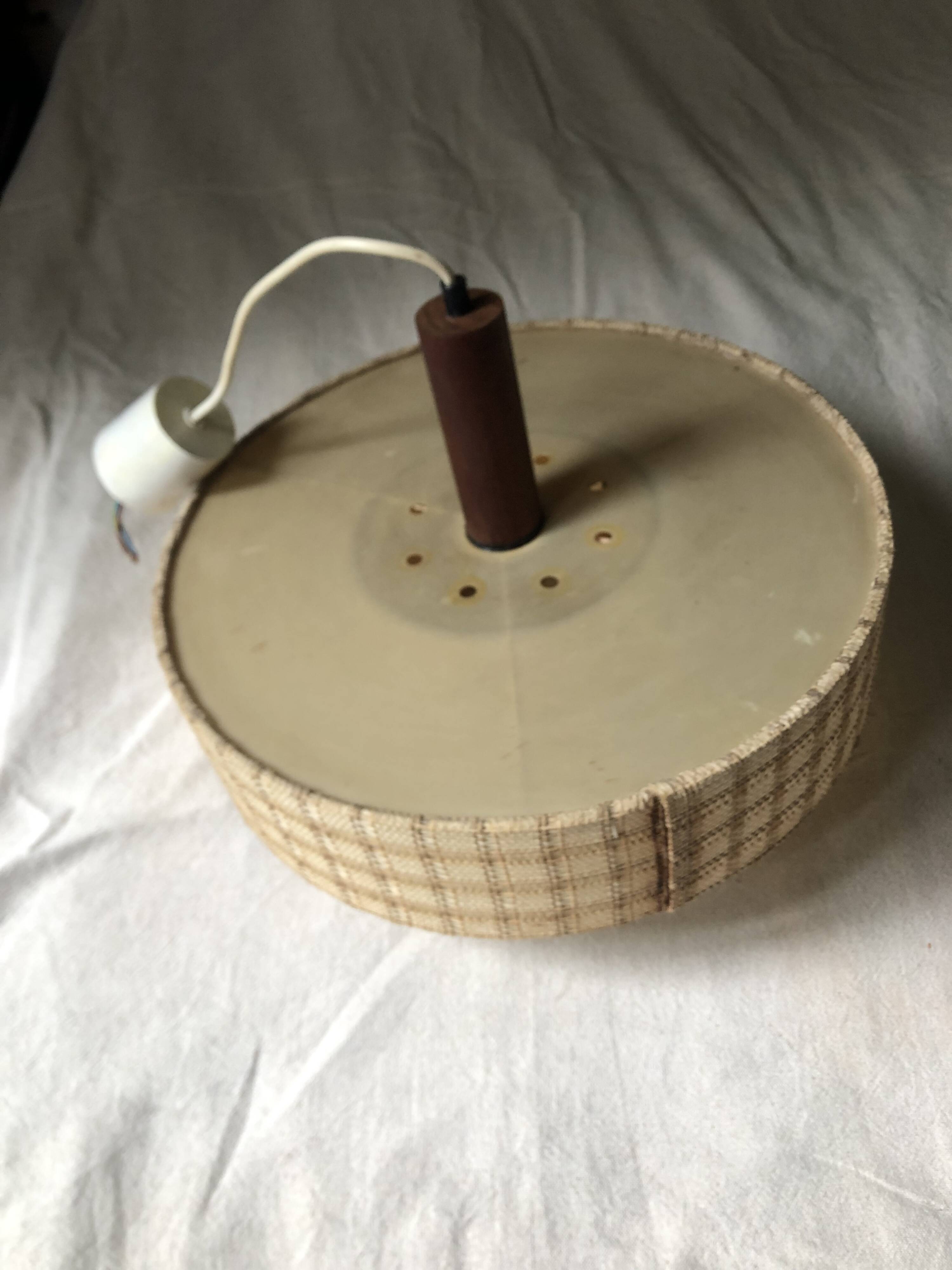 Scandinavian teak pendant light from the 60s/70s vintage