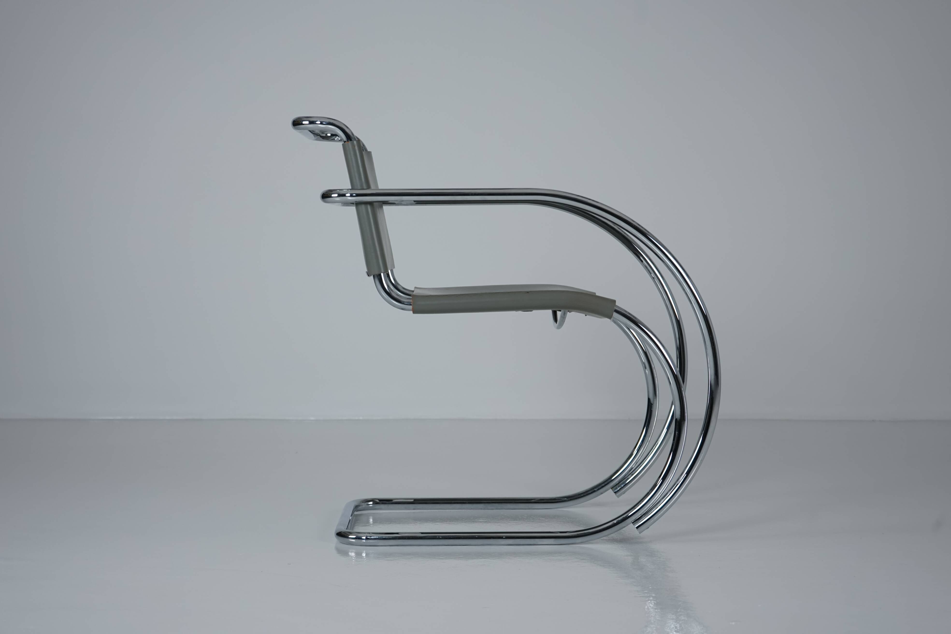MR20 Tubular Steel Chair by Ludwig Mies van der Rohe for Knoll