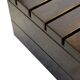 Vintage slatted coffee table design Wenge solid 70s minimalist