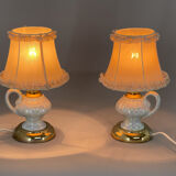 Pair of 1970s Ceramic Table or Bedside Lamps