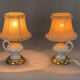 Pair of 1970s Ceramic Table or Bedside Lamps