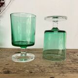 6 LUMINARC emerald green glasses