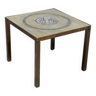 Marc D'haenens Brutalist Sculpture Side Table, Belgium 1970's