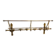 very beautiful wall-mounted coat rack wardrobe in brass from the 19th century