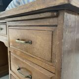 Oak and veneer counter or desk