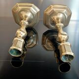 Pair of gilded bronze candlesticks from the Louis XIV period